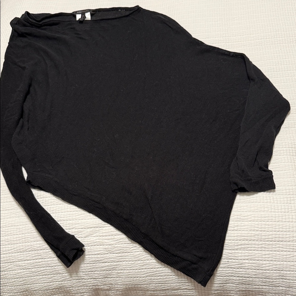 BCBGMaxAzria Black Off-the-Shoulder Sweater